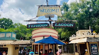 Disney’s Typhoon Lagoon Water Park  LIVE ride CRUSH N GUSHER  LIVE Tour [upl. by Annoyi980]