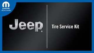 Tire Service Kit  How To  2023 Jeep Compass [upl. by Nrobyalc]