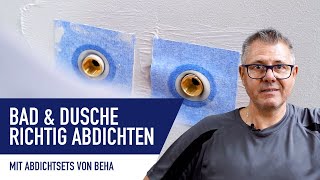 Bad amp Dusche richtig abdichten mit BEHA Abdichtsets [upl. by Janette]