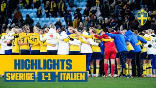 Sembrant räddar oavgjort med sen kvittering  Highlights SverigeItalien 11 [upl. by Adali]