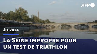 JO2024 la Seine encore impropre pour une épreuve test de triathlon  AFP [upl. by Freddy]