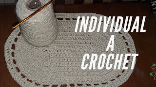 Individual a crochet ovalado PASO A PASO fácil Principiantes Individual para mesa [upl. by Undine302]