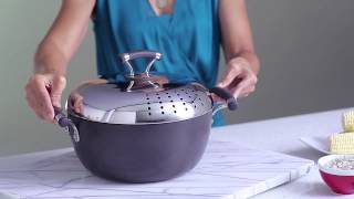 Contempo 55 Quart Covered Straining Casserole  Best Nonstick Pots  Circulon [upl. by Halden]