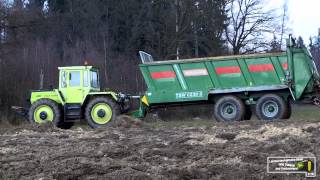 Mist streuen mit den Hochfranken Agrardienstleistungen Bergmann MB Trac [upl. by Heidt]