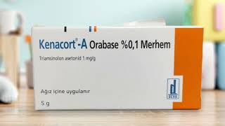 KenacortA Orabase 01 Merhem Triamsinolon asetonid 1 mg Ağız için uygulanır [upl. by Kirbee]