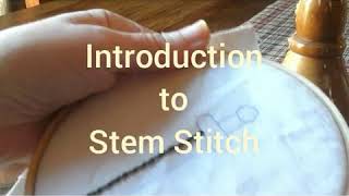 Tutorial 1 Introduction to Stem Stitch Bayeux Tapestry Style [upl. by Oeniri895]