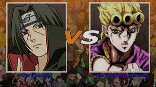 Itachi vs Giorno Mugen Battle [upl. by Elicec934]