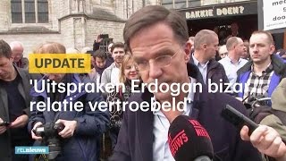 Rutte Turkse uitspraken bizar relatie vertroebeld  RTL NIEUWS [upl. by Sillihp387]