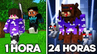 24 HORAS SOBREVIVENDO COMO UM LOBISOMEM NO MINECRAFT  Minecraft Absurdo [upl. by Leugim313]