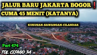 MANTAP JALUR BARU JAKARTA BOGOR VIA TOL CIJAGO 3 JORR 2 [upl. by Milks]