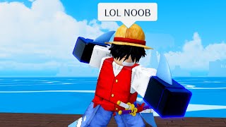 Toxic kid makes fun of Luffy so I destroyed him with Rubber Fruit Blox Fruits [upl. by Eugenle510]