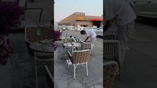 Outdoor leisure chair shootingrestaurant table and chair cafe chair bar chair [upl. by Abbub522]