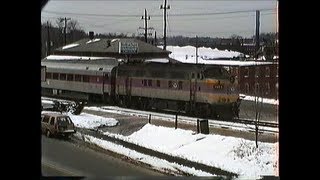 MBTA FP10 cab units on the Haverhill Line February 1989 [upl. by Jeanna227]