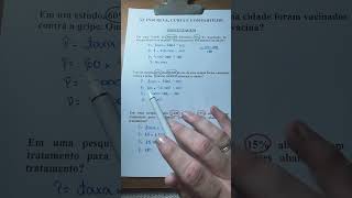 Exercícios Resolvidos de Porcentagem em Bioestatística enem estatistica matemática [upl. by Schechter]