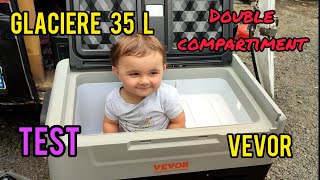 TEST GLACIÈRE VEVOR 35 LITRES à double compartiment [upl. by Dachi]