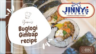 Jinnys Kitchen Recipe  Yumis Buglogi Gimbap The Best [upl. by Lunseth]