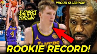 SWERTE First time sa LAKERS history Bihira lang to sa teammate ni Lebron Dalton Knecht [upl. by Akers]