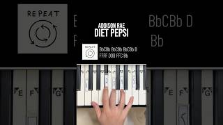 Diet Pepsi  Addison Rae easypiano easypianotutorial [upl. by Aicilana]