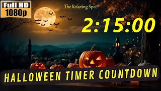 2 Hour and 15 Minute Timer Countdown Celebrate Halloween 🦇 🎃👻 [upl. by Hgielek992]