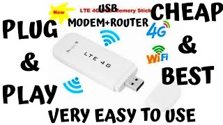 LTE 4G USB modem with wifi hotspot unboxing amp setup with charging adaptor [upl. by Jecoa]