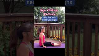 staffpose dandasana yogachallenge yogapractice ytshorts shortsfeed shorts yogapractice [upl. by Aiynat]