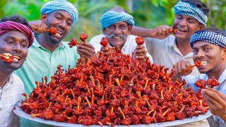 CHICKEN LOLLIPOP  Fried Chicken Recipe Cooking amp Eating In Village  Chicken Wings Recipe Making [upl. by Aes]