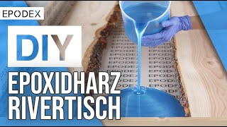 Epoxidharz Rivertisch  Rivertable selbst herstellen  Tutorial [upl. by Elocyn]