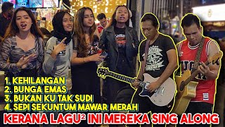 REAKSI 4 GADIS BAGAI DI KONSERT  Bergema suara penonton ikut Sentuhan menyanyi di Bukit Bintang [upl. by Bertie]