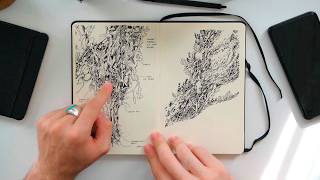 ⋆꙳✦ Sketchbook flip through a tinta  dibujos 79120 ✦꙳⋆ [upl. by Ahsekram]