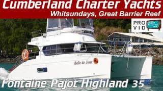 Whitsunday bareboats Whitsundays Highland 35 Belle De Jour Power Catamaran [upl. by Tutt]