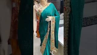 Silk fabric jerkin siroski work designer saree youtubeshorts youtubeshort viralshort viralreels [upl. by Alyce95]