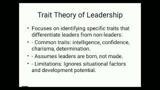 Comparing Trait Theory and Behavioural Theory of Leadership [upl. by Sabine645]