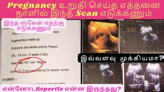 My Pregnancy Scan Report in Tamil 7th week pregnancy scan report  1st month dating scanlpregnancy [upl. by Earley560]