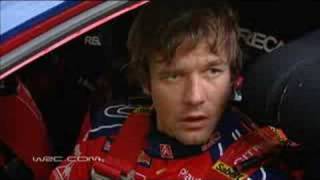 WRC Finland 2008 Loeb End of SS12 Interview [upl. by Hildick330]