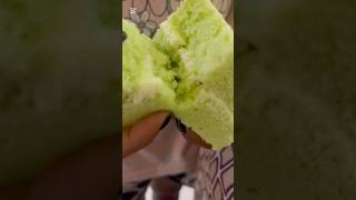 Pandan Chiffon Cake with Whipped Cream shorts food thailand yummy snacks [upl. by Bendick]