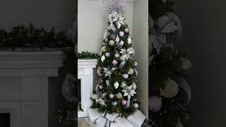 Lilac silver and pewter creates such a pretty Christmas tree chrismasdecor [upl. by Cappella680]