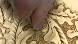 How to tool leather  Backgrounding with a Craftool A888 [upl. by Philomena229]