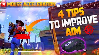 4 Tips to fix mouse acceleration problem in free fire  How to improve aim and accuracy in freefire [upl. by Hermy]