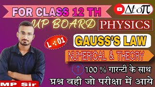 physics Gausss theorem class12th area vector by mp sir प्रश्न वही जो परीक्षा मे आये [upl. by Lilia551]