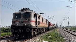 Mumbai ki Famous Train 22178 VARANASI MUMBAI MAHANAGARI EXPRESS WITH EDLS WAP7 [upl. by Solorac]