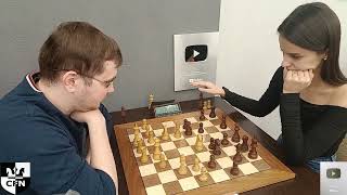 A Perevozchikov 1499 vs M Zhekova 1601 Chess Fight Night CFN Blitz [upl. by Farrel]