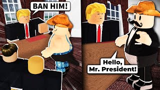 Roblox guy tried to ban me so I changed my outfit to trick him [upl. by Modestine124]