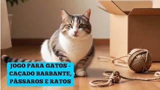 Jogo para GATOS  Caçado Barbante Pássaros e Ratos [upl. by Jowett]