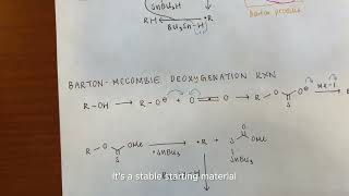 Barton decarboxylation and BartonMcCombie deoxygenation [upl. by Dnaltroc]