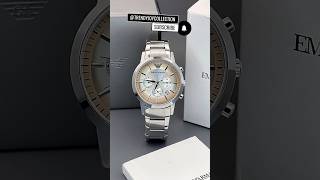 Emporio Armani Classic Round Quartz Golden Dial Mens watch watch watches [upl. by Yrffoeg]