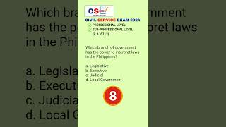 Civil Service Exam 2024 Reviewer  10 civilservicereviewer csexam2024 csepasser shorts [upl. by Poore]