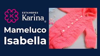 Como tejer un mameluco Isabella en gancho a crochet  CONCURSO Nivel Avanzado Estambres Karina [upl. by Geraldine]