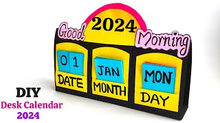 How to make DIY Desk Calendar 2024  DIY desk calendar  Handmade Desk Calendar  New Year crafts [upl. by Sargent685]