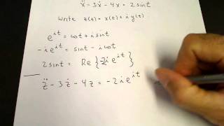 Particular solution for sin using complex exponentials [upl. by Rudy880]