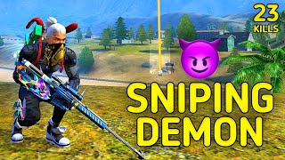 SOLO VS SQUAD  DEMONIC AIM🔥  AWM  M82B SOLO SNIPER WIPES SQUADS  90 HEADSHOT INTEL I5 [upl. by Allistir]